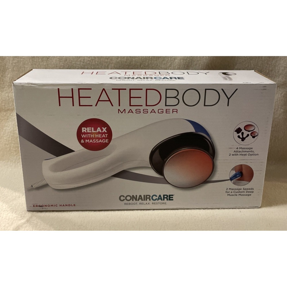 Conair Body Benefits Heated Body Massager 4 Massage Attachments 2 Heat 2 Speeds